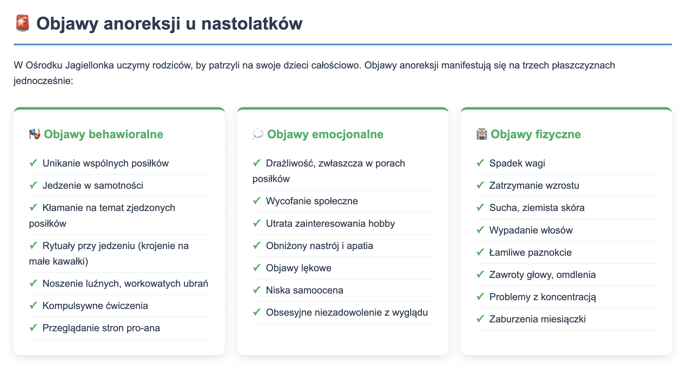 Jakie są objawy anoreksji u nastolatków?