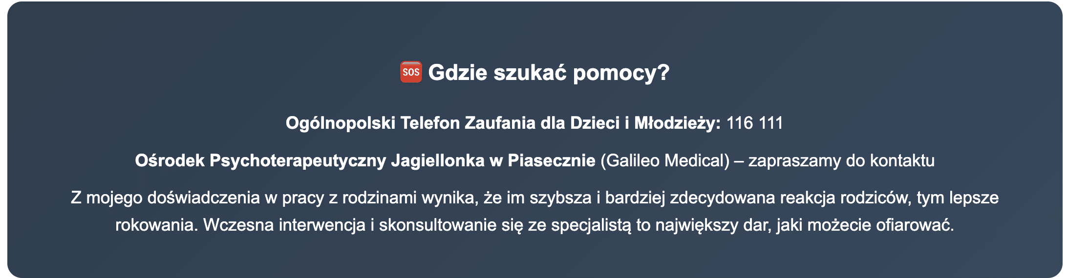 Gdzie szukać pomocy?